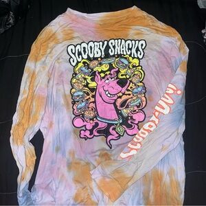 Scooby doo Snacks Tie-Dye Long Sleeve Shirt size xl